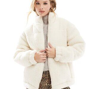 NWT: French Connection puffer jacket in cream